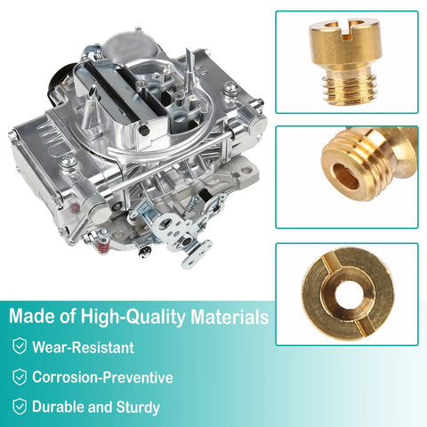 Holley Main Jet Assortment Kit 72 Brass Carburetor Jets Size 64 To 99 For Holley 2010 2300 4010 4011 4150 4160 4500 Carburetors Replacement Tuning Kit, showing brass jets and a Holley carburetor close-up view.