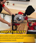 Fits 45mm To 50mm Miter Saw Outlets With Zippered Dust Bag Adjustable Bracket Universal Dust Collector Bag For 255 Model