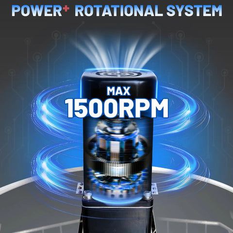Close-up of 1500 RPM motor for Electric Honey Extractor For 4 And 12 Frame Sets With Protective Cover And 2nd Gen Intelligent Control