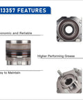Close-up of OE Front Wheel Bearing And Hub Assembly 513357 features for Nissan Qashqai Rogue with ABS, showing design and details.