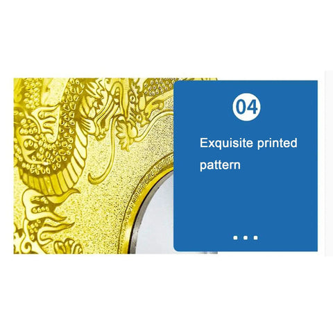 Close-up of printed dragon pattern on Large Lazy Susan Turntable With Swivel Assist Base Round Rotating Serving Tray