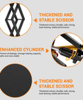 Heavy Duty Hydraulic Lift Table Cart 330 Lbs Dual Scissor Hoist Thick Powder Coated Steel close-up of durable scissor mechanism features.