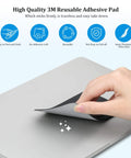 Two Pocket Portable SSD Sleeve For Laptops With Reusable Adhesive, demonstrating high quality 3M adhesive on device surface.