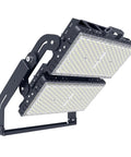 Heavy Duty 1000W LED Flood Light For Outdoor And Work Zones Super Bright Daylight Beam mounted on a sturdy metal bracket.