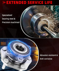 Precision-machined 2 Pack Front Wheel Hub Bearing Assembly 513296 for Nissan Altima 2007-2018 and Murano with 5 lug and ABS