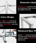 Heavy Duty Stainless Steel Gas Cylinder Rack For 8 To 10 L Cylinders with protective chain and curve design details