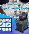 3000W Laser Welder Beast Mode 4 In One System For Metal with multiple welding angles and options on display.
