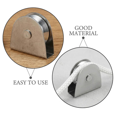 Heavy Duty V Groove Pulley Wheel 304 Stainless Steel Flagpole Riser Kit Silent Glide System displaying easy-to-use design.