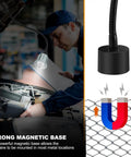 Heavy Duty Magnetic Work Light With Strong Grip Beast Mode 600 Lumens rich light on engine with strong magnetic base for mechanics.