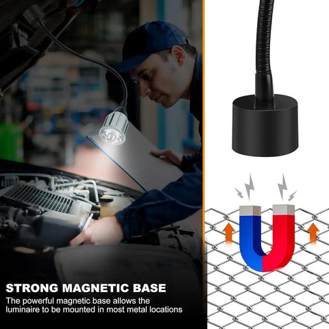 Heavy Duty Magnetic Work Light With Strong Grip Beast Mode 600 Lumens rich light on engine with strong magnetic base for mechanics.