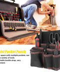 Top Shelf Electrician Tool Belt With Spacious Multi Pocket Waist Pouch Rugged Industrial Build And Slick Hustle Proof Fit To Pack All Your Essential Hardware Securely Every Shift featuring tool organizer with multiple pockets.