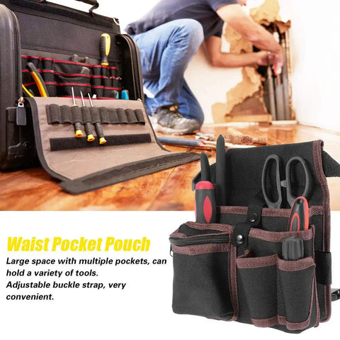 Top Shelf Electrician Tool Belt With Spacious Multi Pocket Waist Pouch Rugged Industrial Build And Slick Hustle Proof Fit To Pack All Your Essential Hardware Securely Every Shift featuring tool organizer with multiple pockets.