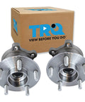 Front view of Rear Wheel Bearing and Hub Assembly Kit Two Piece Compatible with Ford Escape 2013 to 2019 AWD and Lincoln MKC 2015 to 2019 AWD and FWD Including Black Label Select Reserve Models Driver and Passenger Sides with box.