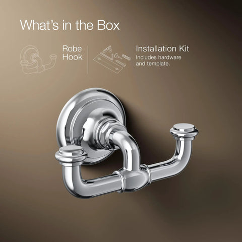 Artifacts Double Robe Hook Polished Chrome Heavy Duty Metal Bathroom Hardware With Extra Storage Corrosion And Tarnish Resistant Finish Complements Artefacts Collection Sleek Modern Look For A Neat Functional Space