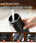 Hand washing 4 In 1 Milk Frother And Steamer For Hot And Cold Foam Auto Shut Off Quiet Frother Machine with non-stick coating
