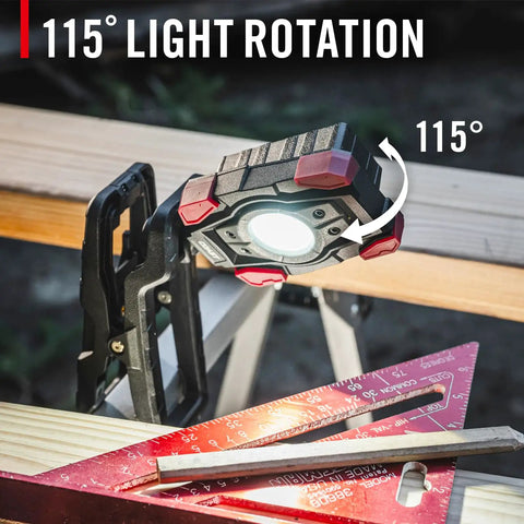 1000 Lumen Rechargeable Dual Power Rotating Led Magnetic Clamp Light With 360 Degree Ball Joint And Strong Clamp Base in use