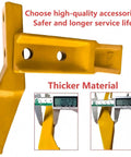 Two Piece Excavator Tooth Type Skid Steer Loader Backhoe Set With Pins Quick Change Teeth For Mini Excavators showing thickness