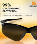 V30 Nemesis Anti Fog Safety Glasses With Smoke Lenses Black Frame Unisex Eye Protection 99.9% UVA/UVB/UVC Polycarbonate