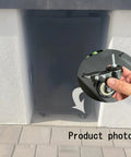 Heavy Duty Silent Polyurethane Swivel Caster Wheels With Threaded Stem And Dual Locking Brakes showing use on a cabinet.