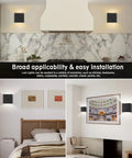 Cordless Battery Operated Cube Wall Sconces With Remote Dimmable LED Up And Down Lighting in living room and kitchen