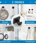 Matte Black 5 Piece Bathroom Hardware Set With Wall Mounted Towel Bar Towel Holder And Towel Racks Kit SUS304 Stainless Steel Rustproof Fixtures For Ultra Durable Bath Organization 23.6 Inch hook used in kitchen, bathroom, laundry, and checkroom