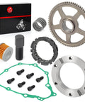 Beefed Up All In One Starter Clutch Kit With One Way Bearing Gear Idler Outer Clutch Gasket 72T Driven Gear Flywheel Puller Tool for Honda