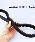 Hand holding Go Kart Drive Belt Rubber Black Aftermarket Replacement Fit For Comet 30 Series 203590 203590A 196cc Mini Bikes
