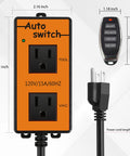 Automatic vacuum switch with remote; orange control box with two outlets labeled TOOL and VAC, plus remote