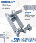 Beefed Up Heavy Duty Bolt Solid Steel Plate Fasteners Pack Pre Assembled Bottom Plates For Conveyor Belt Repair Kit diagram