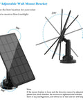 All Day Outdoor Camera Power From IP66 Waterproof Solar Panel with 360 Degree Adjustable Bracket for Continuous Solar Power
