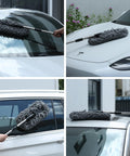 Three Pack Large Microfiber Car Duster With Extendable Handle For Scratch Free Exterior And Multipurpose Interior Dust Cleaning For Cars And Home Perfect For Grab And Go Auto Detailing Inside And Out Dusting Dashboards Screens Vents And More
