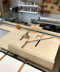 Premium Aluminum Miter Bars 3 4 By 3 8 By 19 Inch Table Saw Runners Router Table Sliders on a woodworking jig setup.