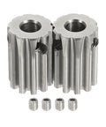 2 Pack 1 Mod 10T Pinion Gear 5mm Bore 304 Stainless Steel 20 Degree Pressure Angle for RC Cars Trucks Spur Gear Rack