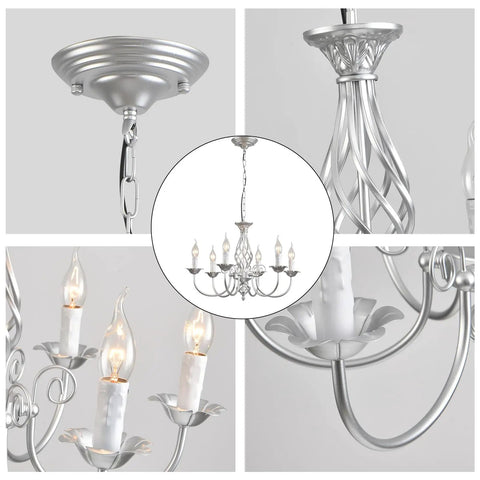 Vintage Farmhouse Crystal Branch Chandelier Bronze 9 Light Rustic Pendant Lights For Dining Room Living Room Kitchen Bedroom And Restaurant French Country Style Ceiling Fixture in various detailed angles