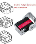 Beefy 150Kg Servo Motor 12V High Torque Steel Gear Digital Steering Servo with Mount Brackets, assembly diagram shown