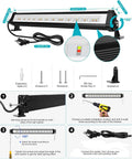 Assembly guide for 42W Outdoor Wall Washer LED Light Bar RGB CW Color Changing 4 Pack With App Control Waterproof Dimmable DJ Stage Lighting.