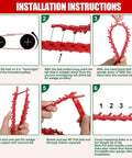 Installation instructions for Three Eighths Inch By 4 Foot Z Type Adjustable Link V Belt 3L Drive Belt Replacement for machinery.