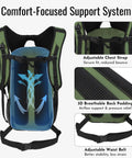 20L Hydration Backpack With 3L Bladder For Hiking Commuting And Daily Use Insulated Daypack Fits A 14 Inch Laptop Or Tablet Army Green showing back support system