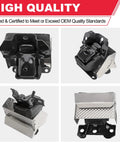 Engine Mount Set Two Piece With Heat Shield For 2007 Through 2014 GM Trucks And SUVs Right And Left Replacement A5365HY parts view