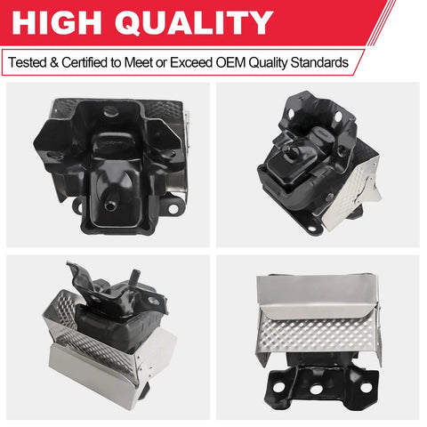 Engine Mount Set Two Piece With Heat Shield For 2007 Through 2014 GM Trucks And SUVs Right And Left Replacement A5365HY parts view