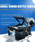No Sweat Heavy Duty Round Bottle Labeling Machine With Smart Digital Control Quick Adjust Applicator, semi-automatic for round containers.