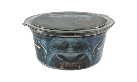 Container of Pro Grade Self-Fusing Compression Seal Tape For Plumbing Leaks, 12 Ft By 1 Inch Roll with an animal face design.