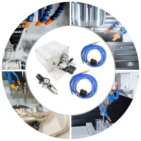 High Performance Cutting Cooling Spray Pump For CNC Lathe Machine. Robust Resin And Iron Build For Mist Coolant Lubrication System. 110V Operation With Advanced Leak Prevention Seal. Durable Aluminum Alloy Construction For Industrial Shop Use. Heavy Duty