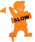 Kids At Play Street Safety Sign With High Visibility Neon Orange Design, All Weather Durability, Includes Warning Flag To Slow Down Drivers And Keep Pedestrians Safe