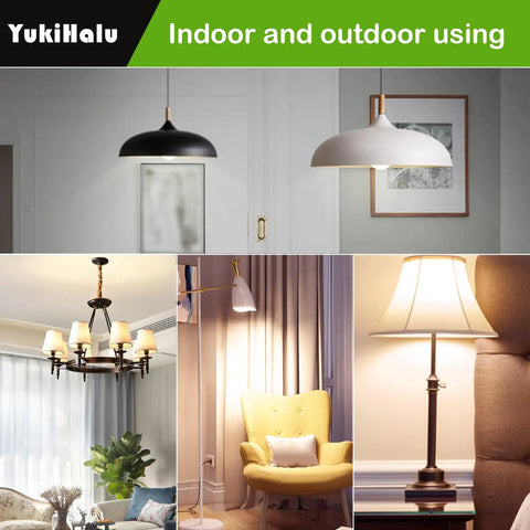 Brighten Any Room With A15 LED Light Bulbs 7W 600 Lumens 120V E26 Base Non Dimmable, Energy Saving No Flicker displayed in various fixtures