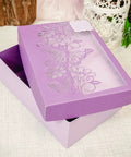 Butterfly Flower Scrapbooking Die Cuts For Card Making And DIY Album Decor Christmas Metal Cutting Dies Paper Craft Punch Template Background Embossing Stencil Set 7.8x15.8cm on a purple box