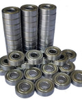Pack Of 50 608 ZZ Ball Bearings Double Metal Shielded Miniature Deep Groove Bearings for Wheels and Skates, front view