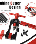 2 In 1 Bike Brake Hydraulic Needle Driver And Hose Fitting Insert Tool For MTB And Road Bikes, aluminum alloy cutter