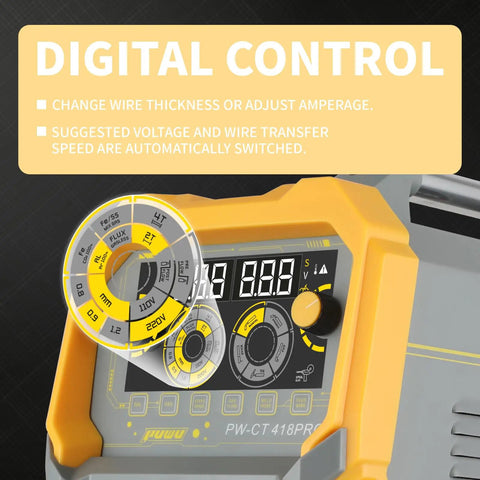 Digital control panel of 5 In 1 All In One Plasma Cutter And Welding Workhorse Dual Voltage 110V And 220V