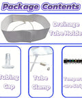 Hella Discreet Urine Test Kit With Straight Up Smooth Concealment Belt includes tubing cap, tube clamp, temperature strips, and drainage holder.